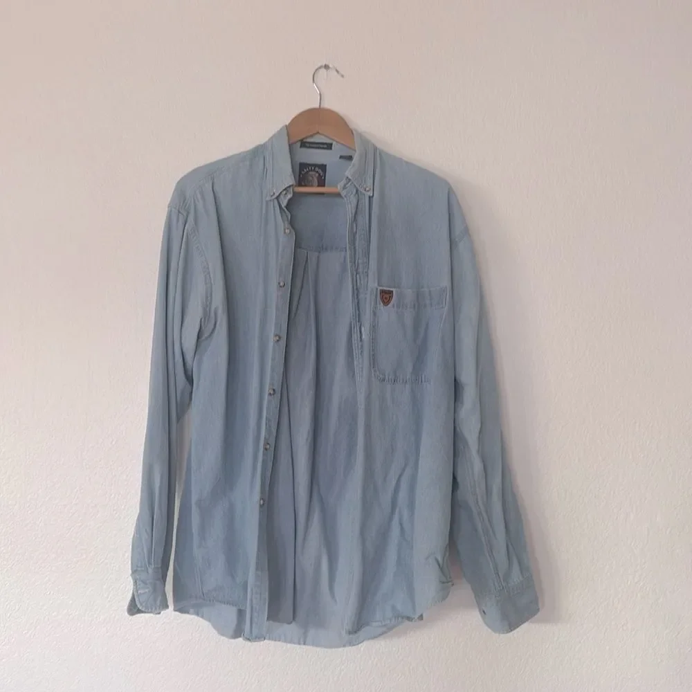 Denim oversized button up - Picture 3 of 5